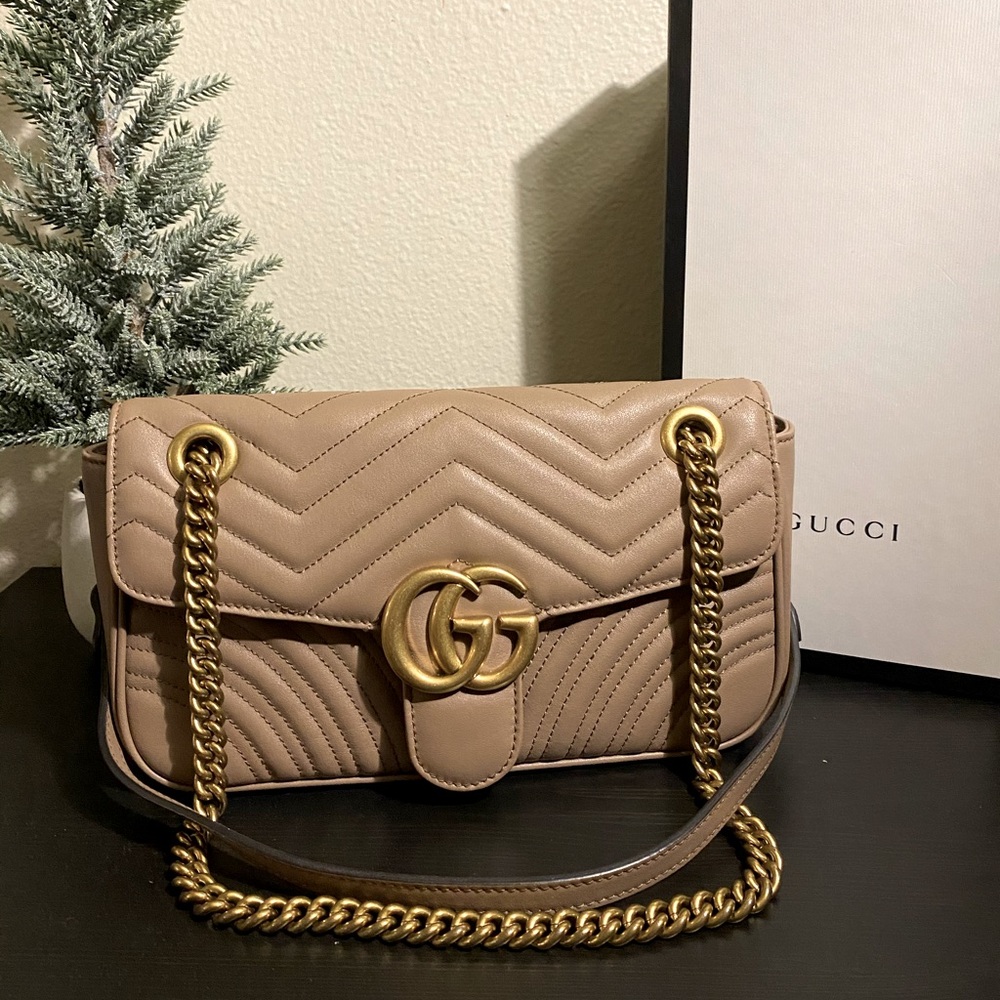 Gucci Marmont Beige Shoulder Bag